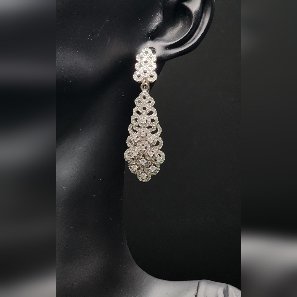 Vintage Silver 925 Drop Earrings And Ring - Picture 3 of 3